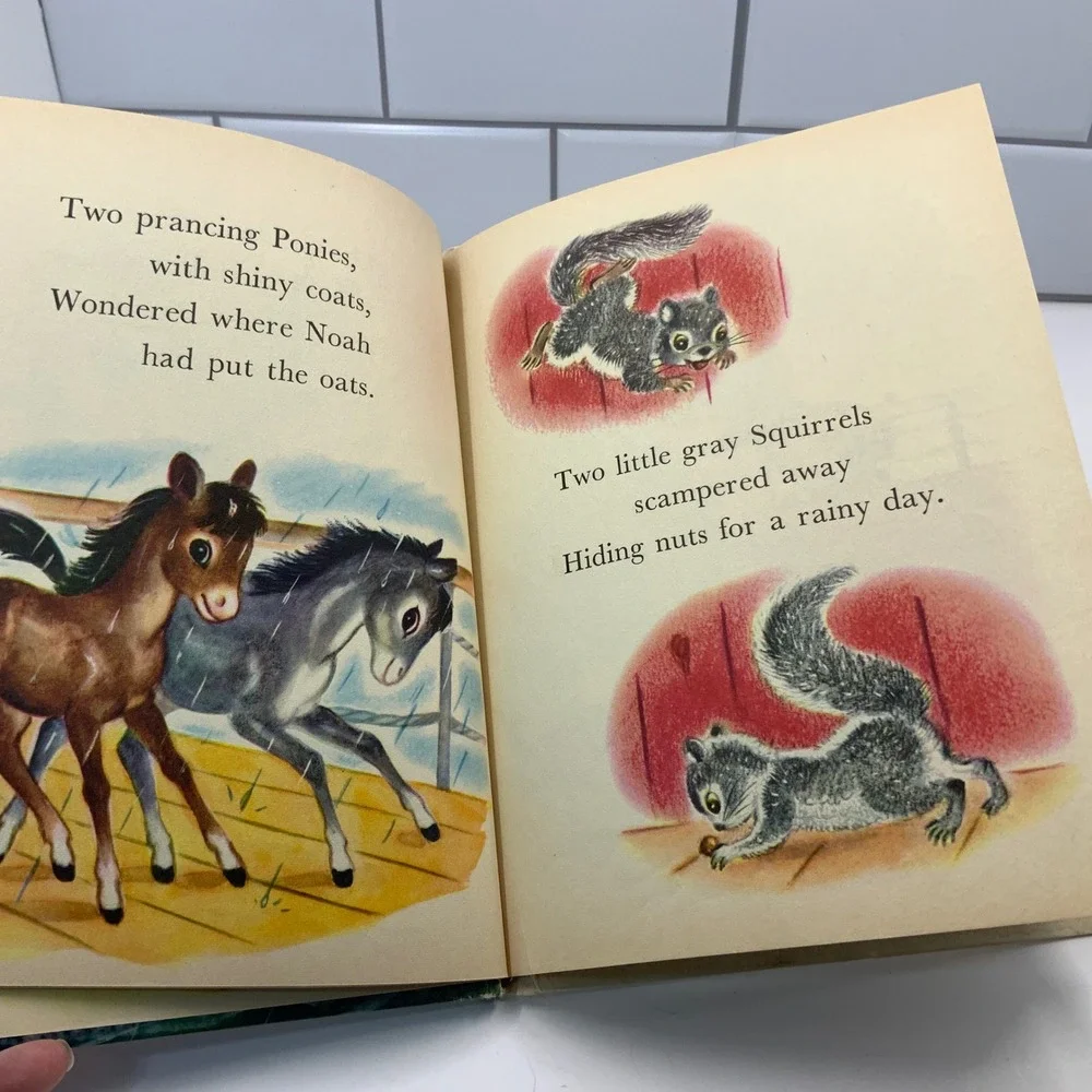 Vintage 1951 Noah's Ark Rand McNally‎ Tip-Top Elf Book Dorothy Bell Briggs 8648